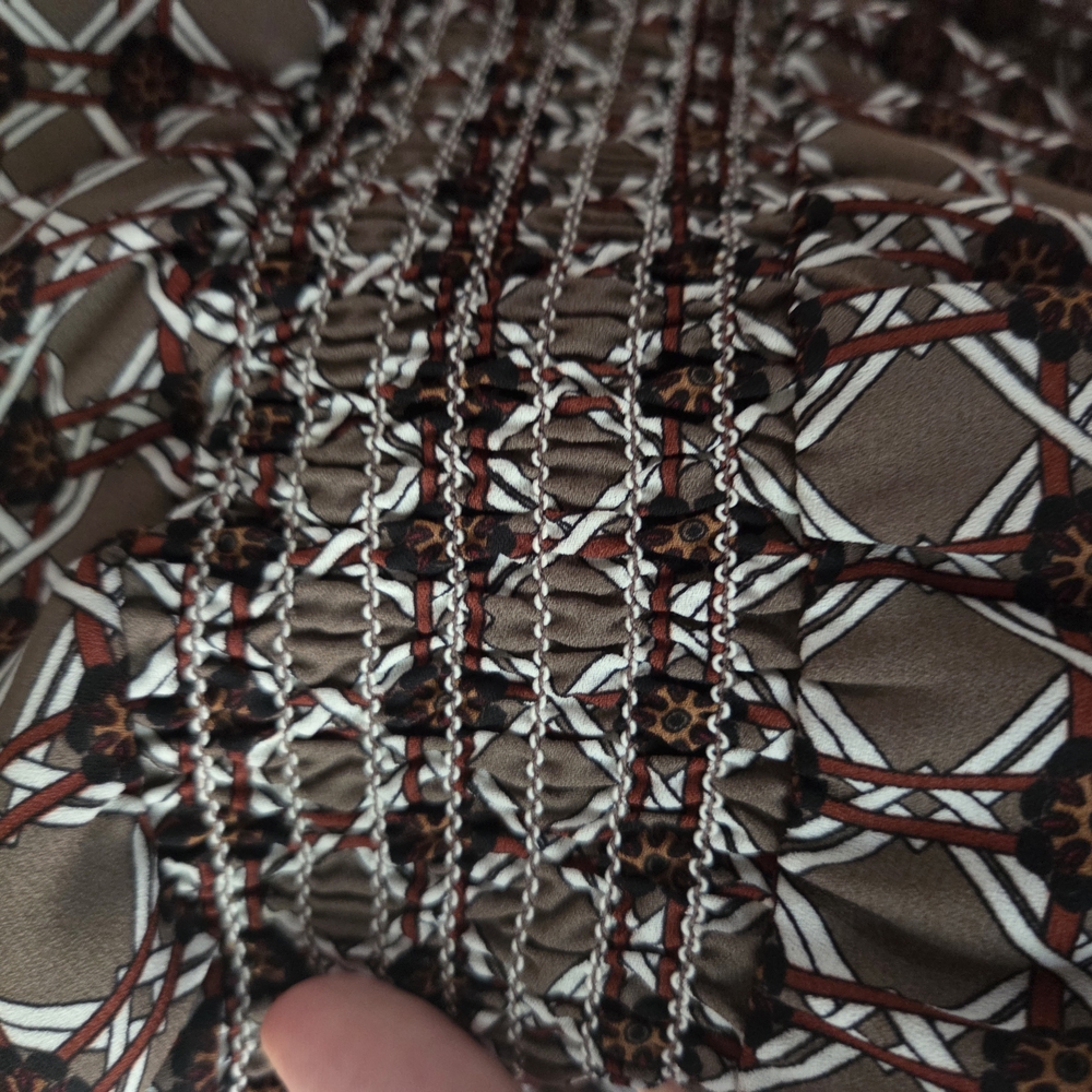 Max Studio Geometric Patterned Blouse - Picture 7 of 8
